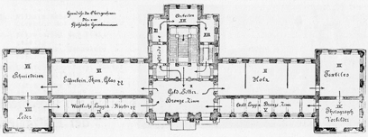 Grundriss des Obergeschosses, um 1875 